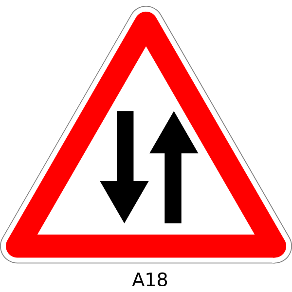 Two way traffic sign