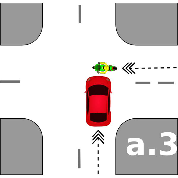 Crossroad vehicle crash