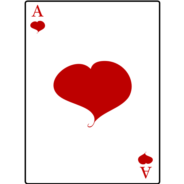 Ace of hearts card