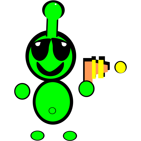 Alien green creature