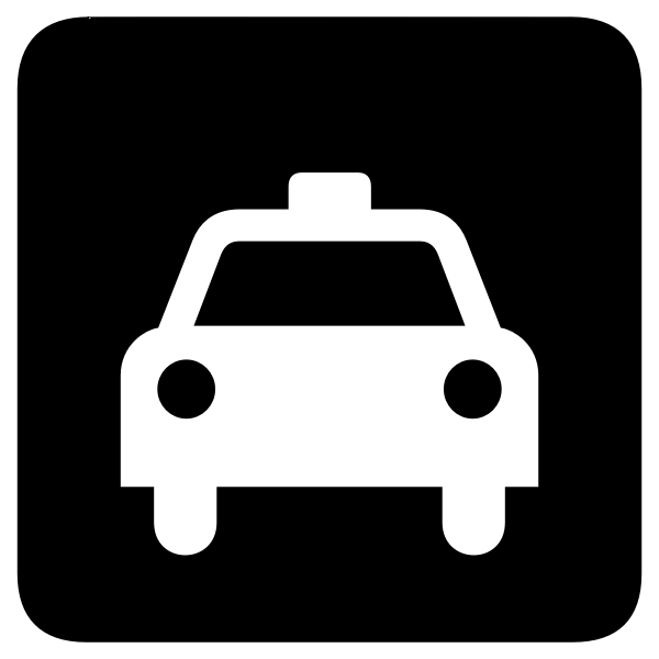 Taxi sign vector clip art