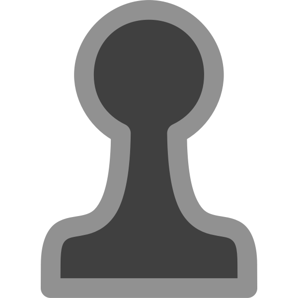 Vector illustration of dark chess figure pawn