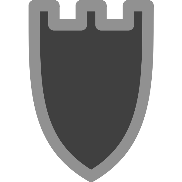 Vector image of dark chess figure rook