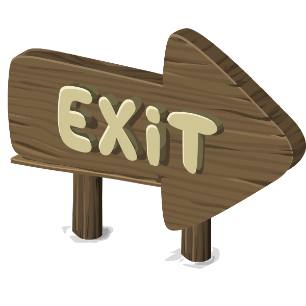 Exit sign