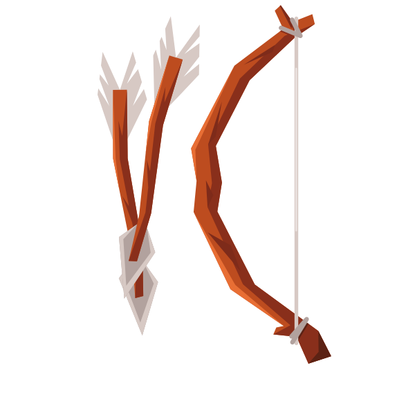 Ancient bow and arrows