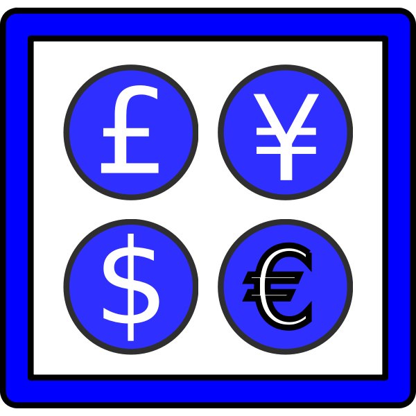 Currency exchange vector icon