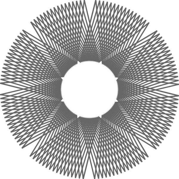 Vector image of repetitive lines in circle pattern