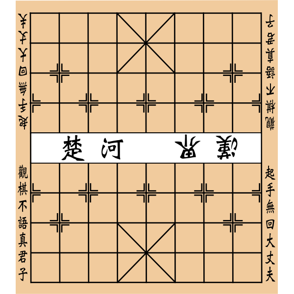 Chinese chess plate vector drawing