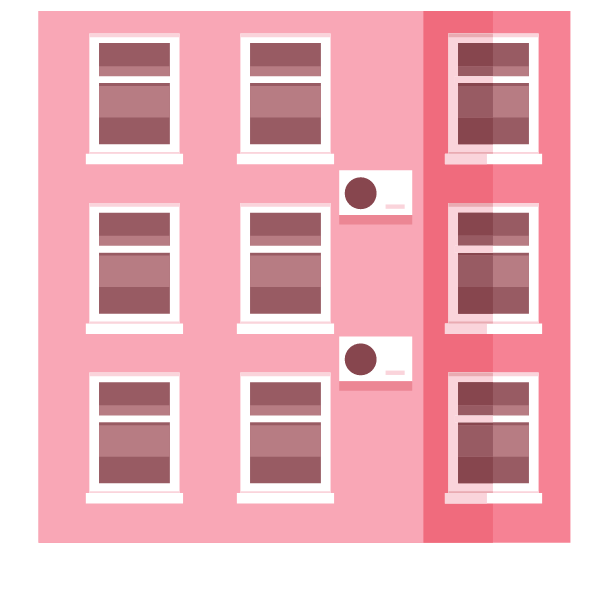 Windows on an apartment building