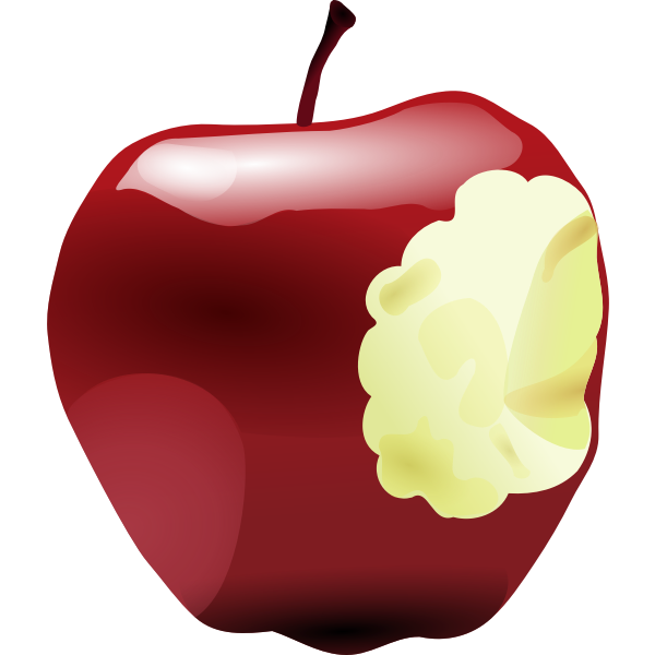 Apple with bite vector image