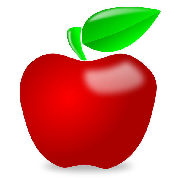 Shiny spot red apple vector image