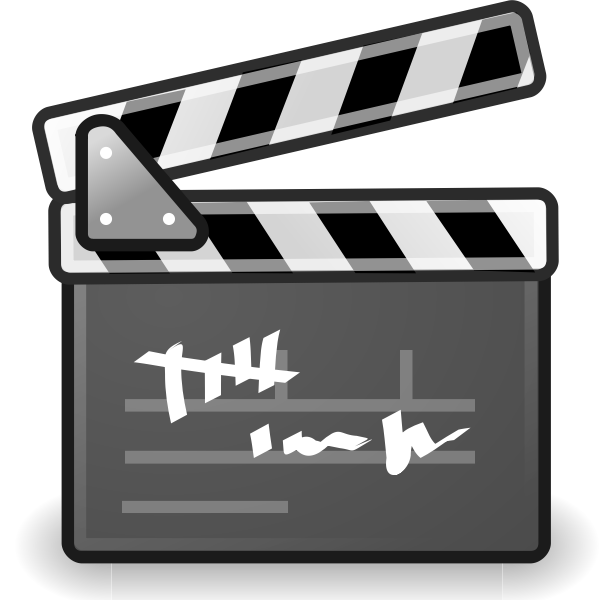 Filming scene clapboard vector drawing