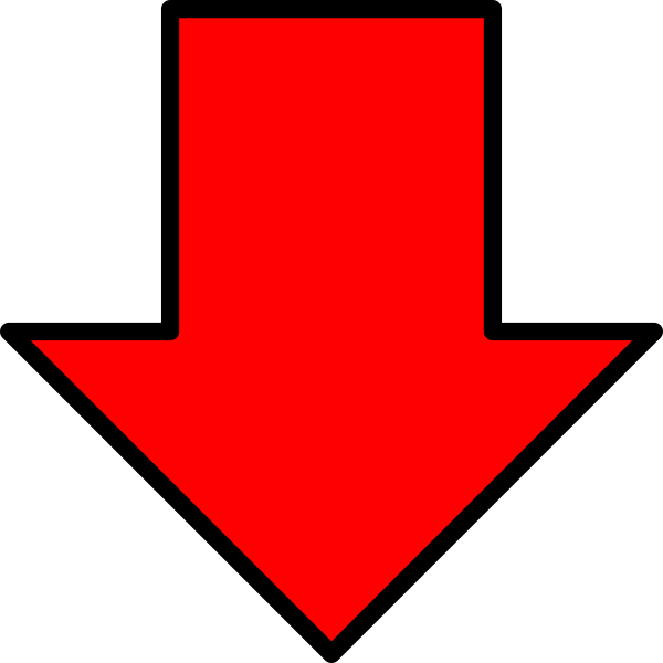 Red down arrow