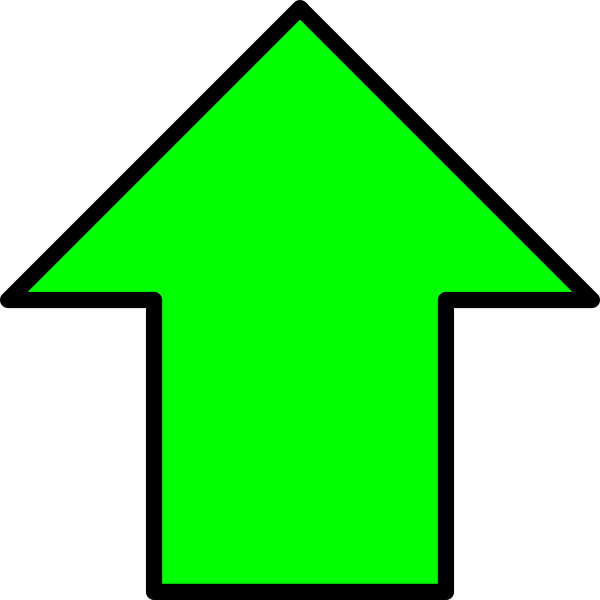 Green up arrow