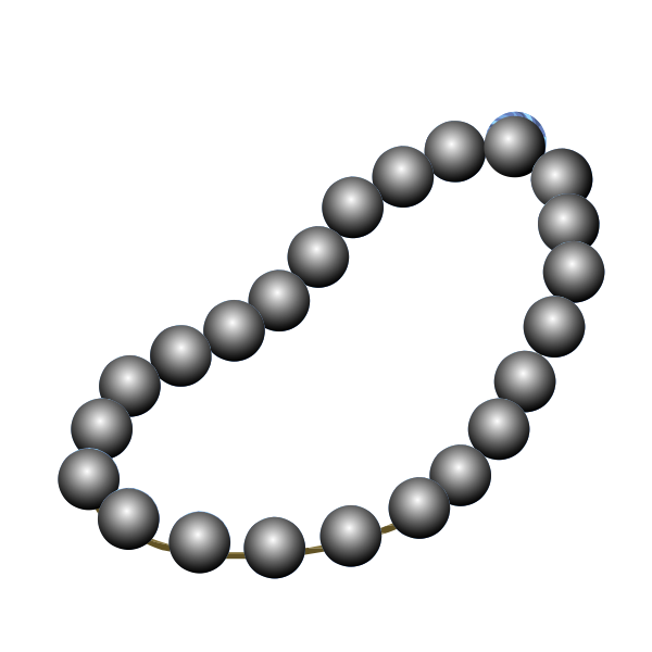 Grey pearl necklace