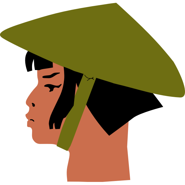 Asian lady's head