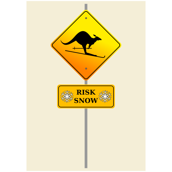 Snow risk sign