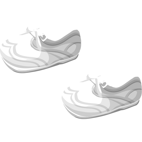 Vector drawing of soft baby shoes