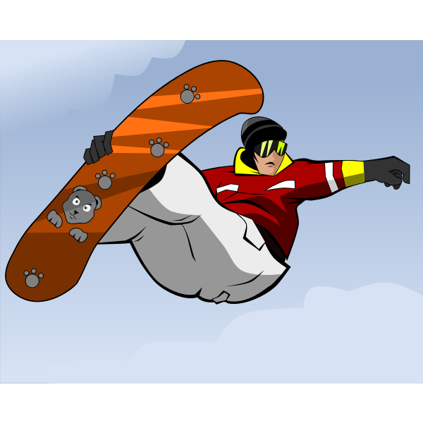 Snowboarder vector image