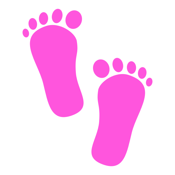 Baby girl footprints