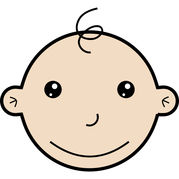 Smiling baby vector graphics