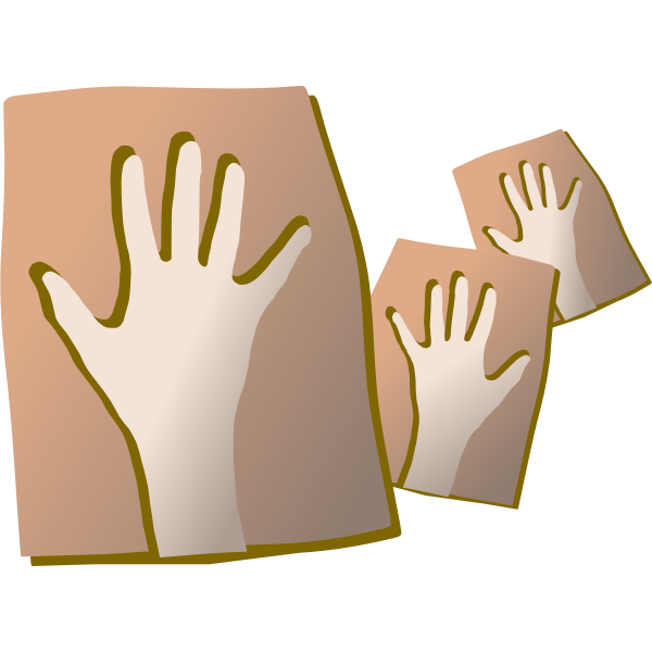 Hands on clay vector image