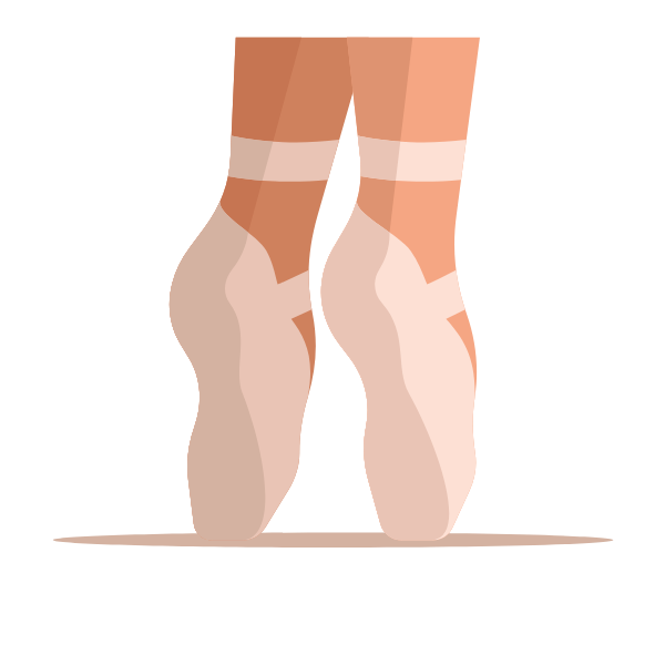 Ballet dancer feet