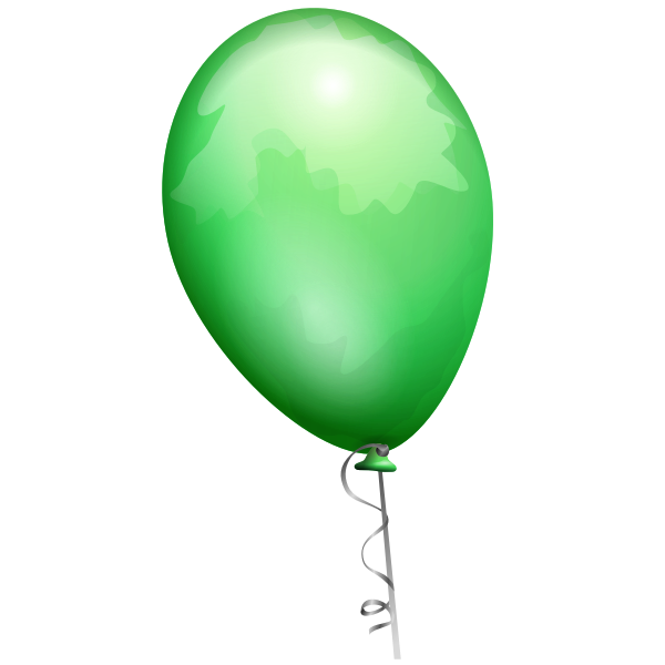 Vector clip art of green shiny balloon with shades