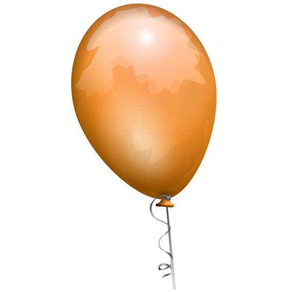 Image of orange shiny balloon with shades