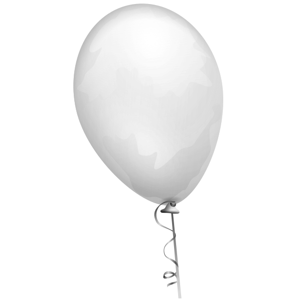 Vector graphics of pale yellow balloon on a decorated string