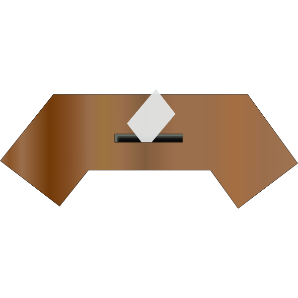 Ballot box top view vector image