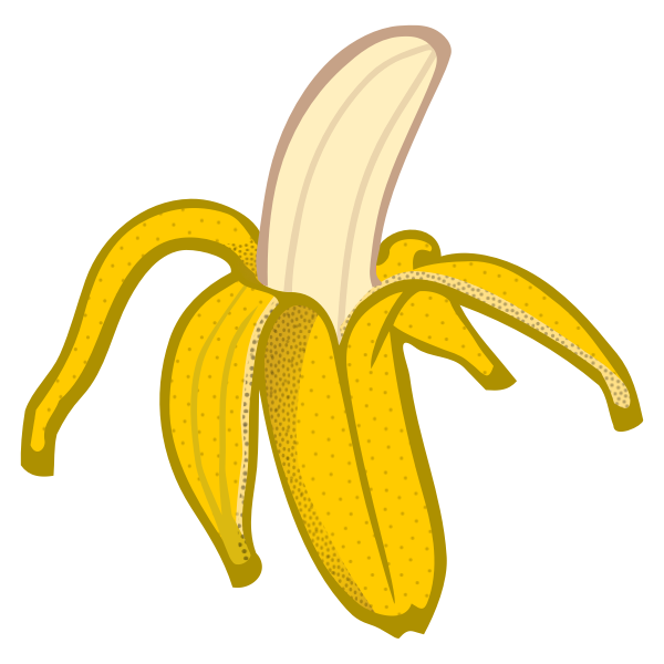 Peeled banana