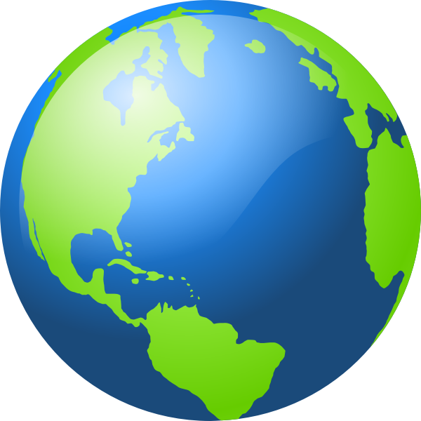 Northern hemisphere globe vector illustration