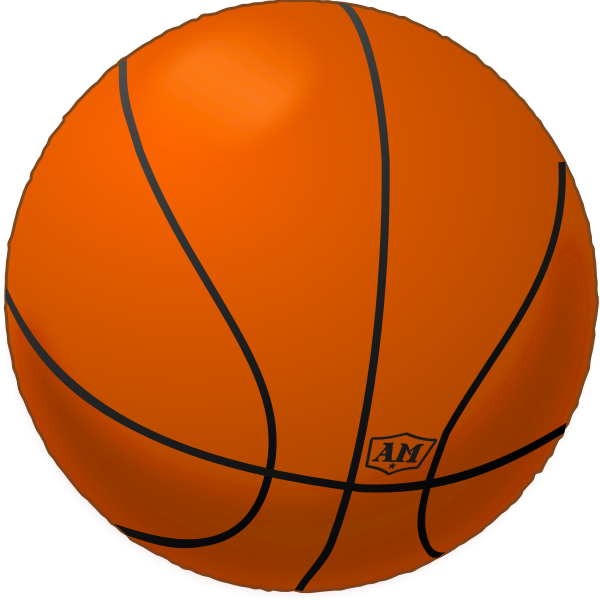 Basketball playing ball vector clip art