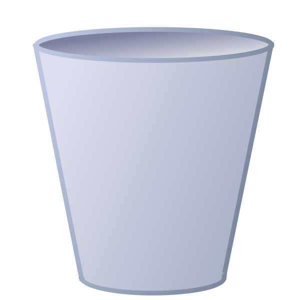 Vector drawing of color rubbish bin