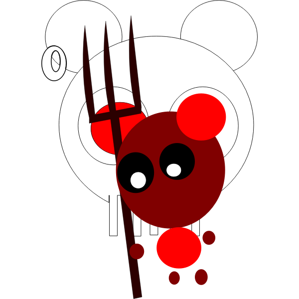 Halloween red bear vector image