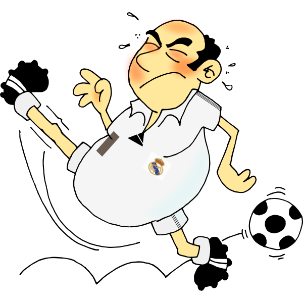 Comic soccer player vector image