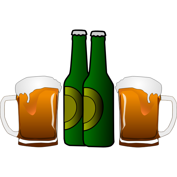 Vector graphics of beers