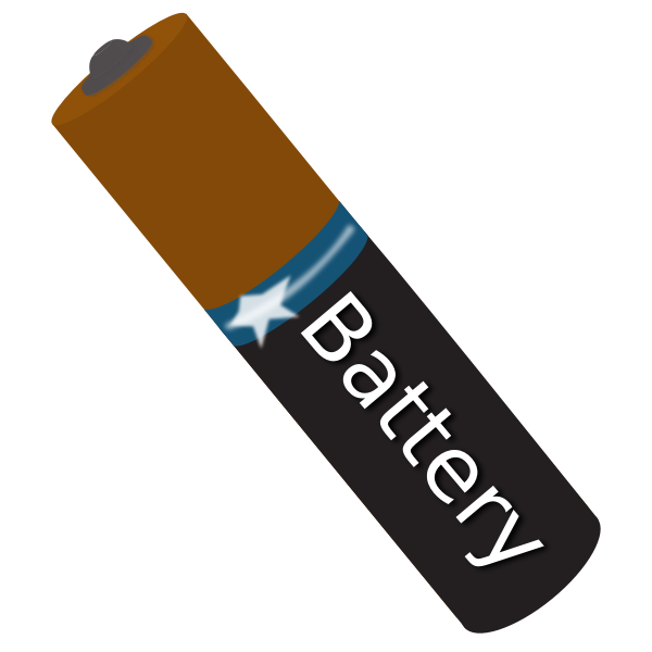 AAA battery  tilted vector image