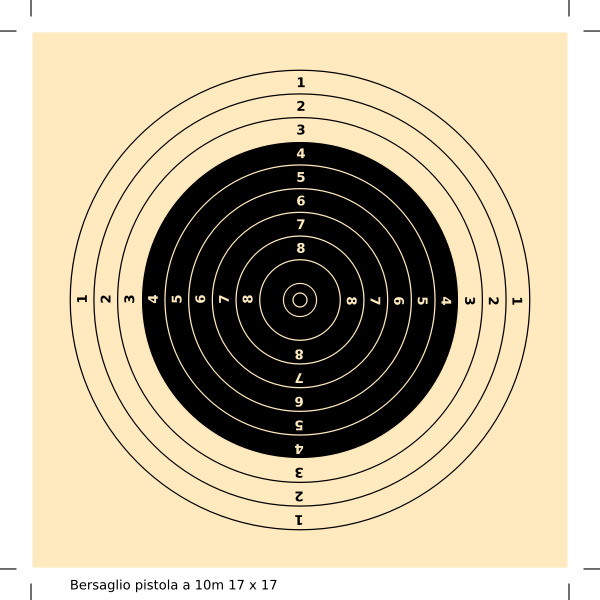 bersaglio pistola 10m 17x17