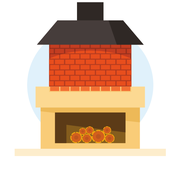 Big fireplace