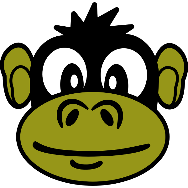 Funny monkey vector illustration