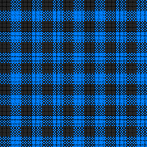 Plaid cloth in black and blue