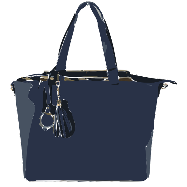 blue flat bag