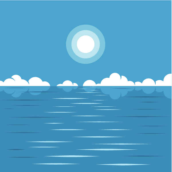Blue ocean landscape