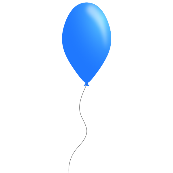 Blue color balloon vector image