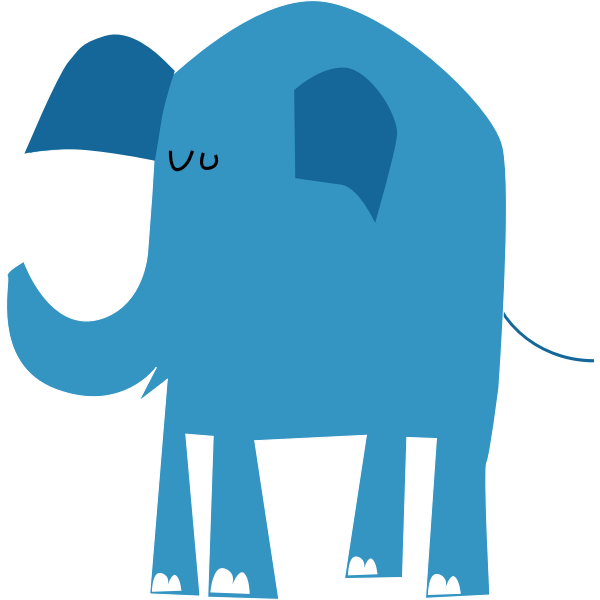 Blue elephant image