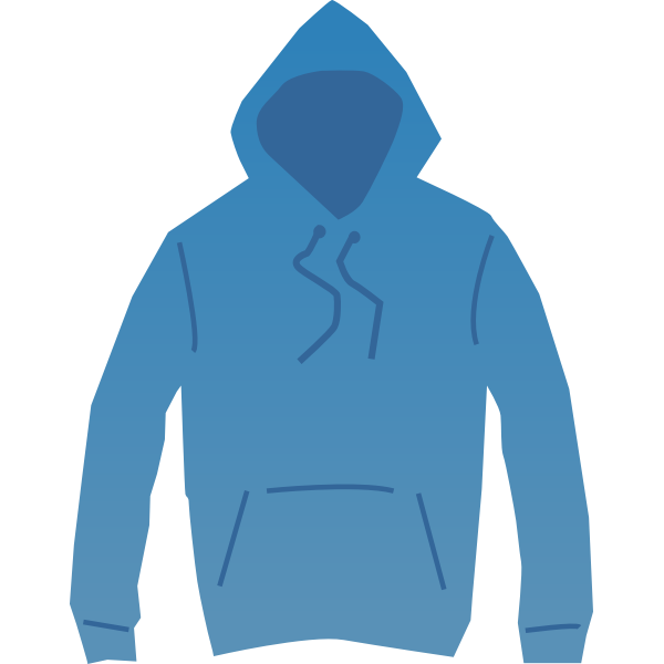 Blue hoodie vector drawing