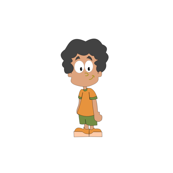 Vector drawing of a boy