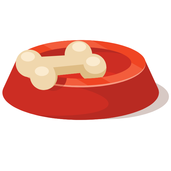 A bowl for dogs